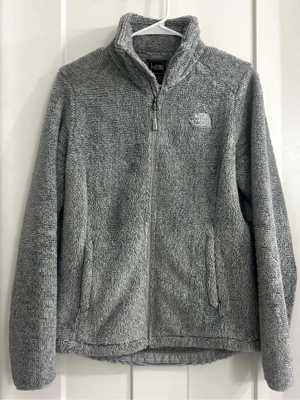 The North Face Women's Gray Sherpa Fleece Jacket, Size Small